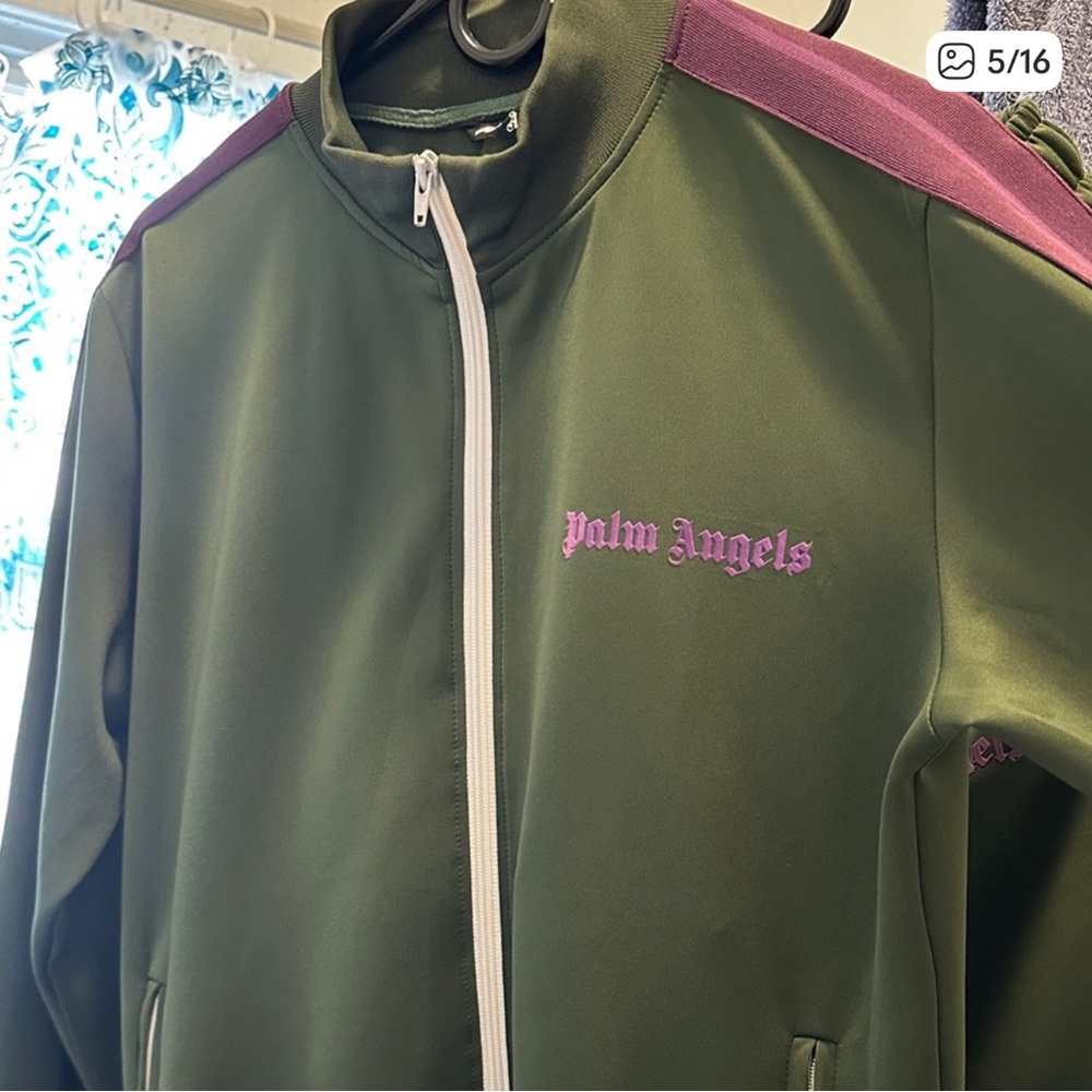 Palm Angels Olive and Purple Jacket EUC 100% Authentic